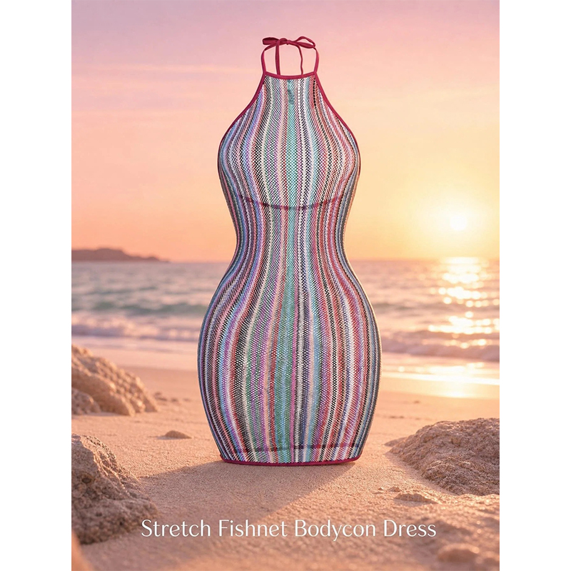 Cover Up Kaftan - 1PC Sexy Women Fishnet Cover Up