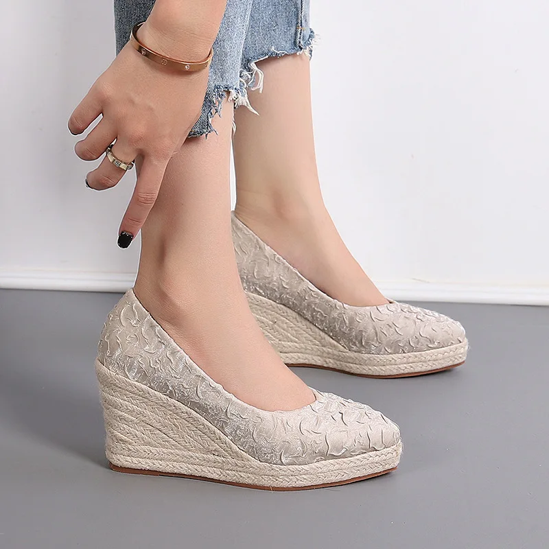 8cm Size 34-42 Breathable Comf - đánh giá và giá Wedge Espadrille Women
