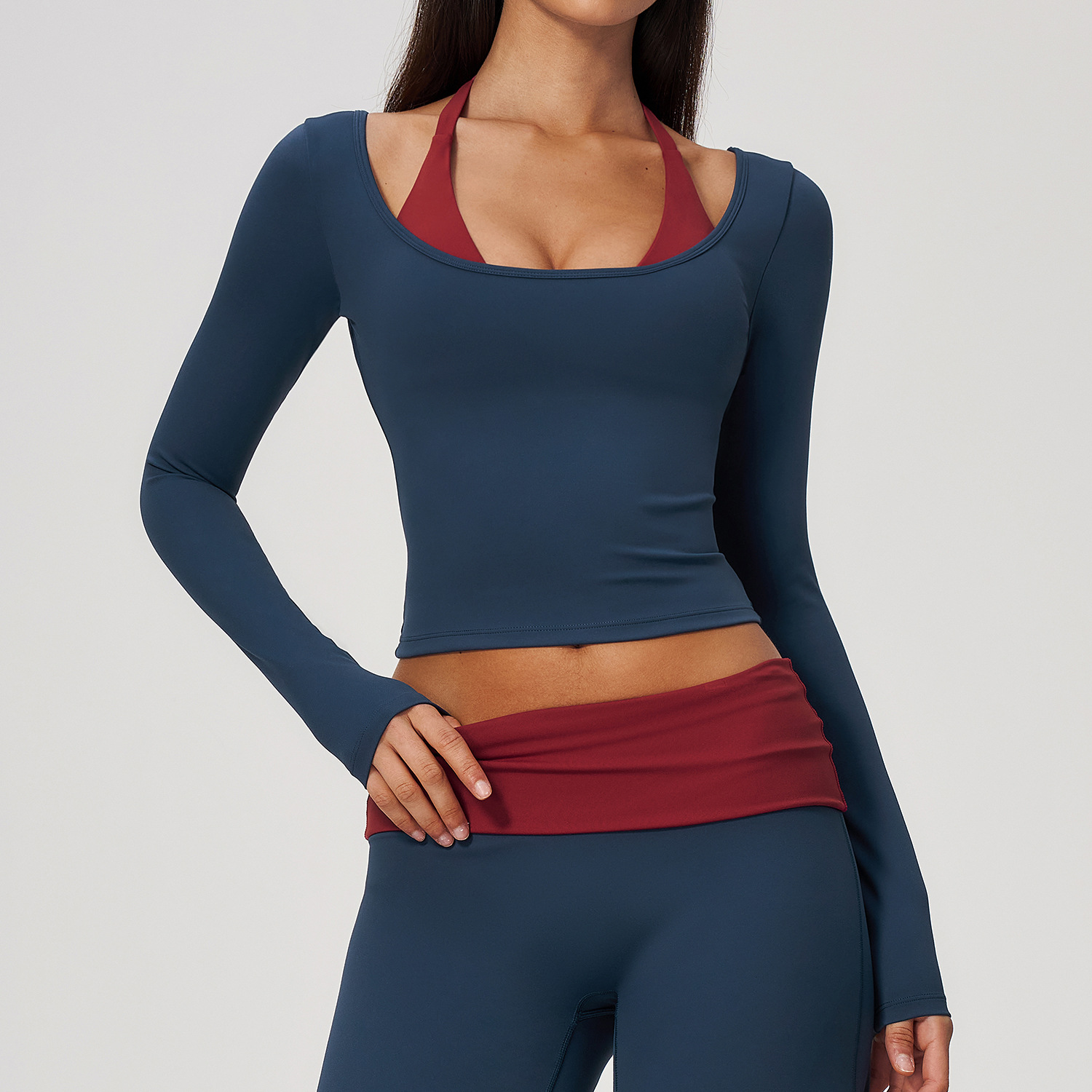 2-in-1 Fake Two Piece Halter Y - đánh giá và giá Crop Top Crochet