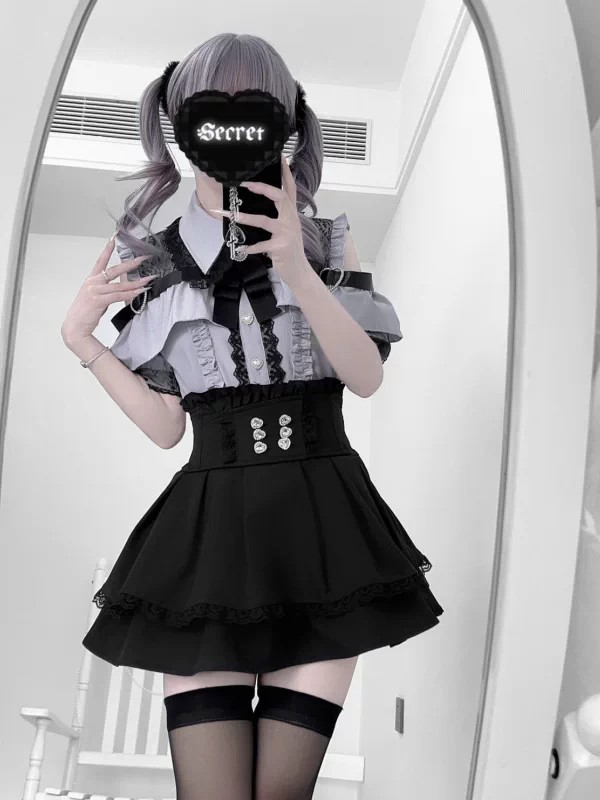 Gothic Style Shoulder Bared Sh - đánh giá và giá Blouse Off Shoulder