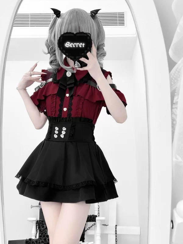 Gothic Style Shoulder Bared Sh - đánh giá và giá Blouse Off Shoulder